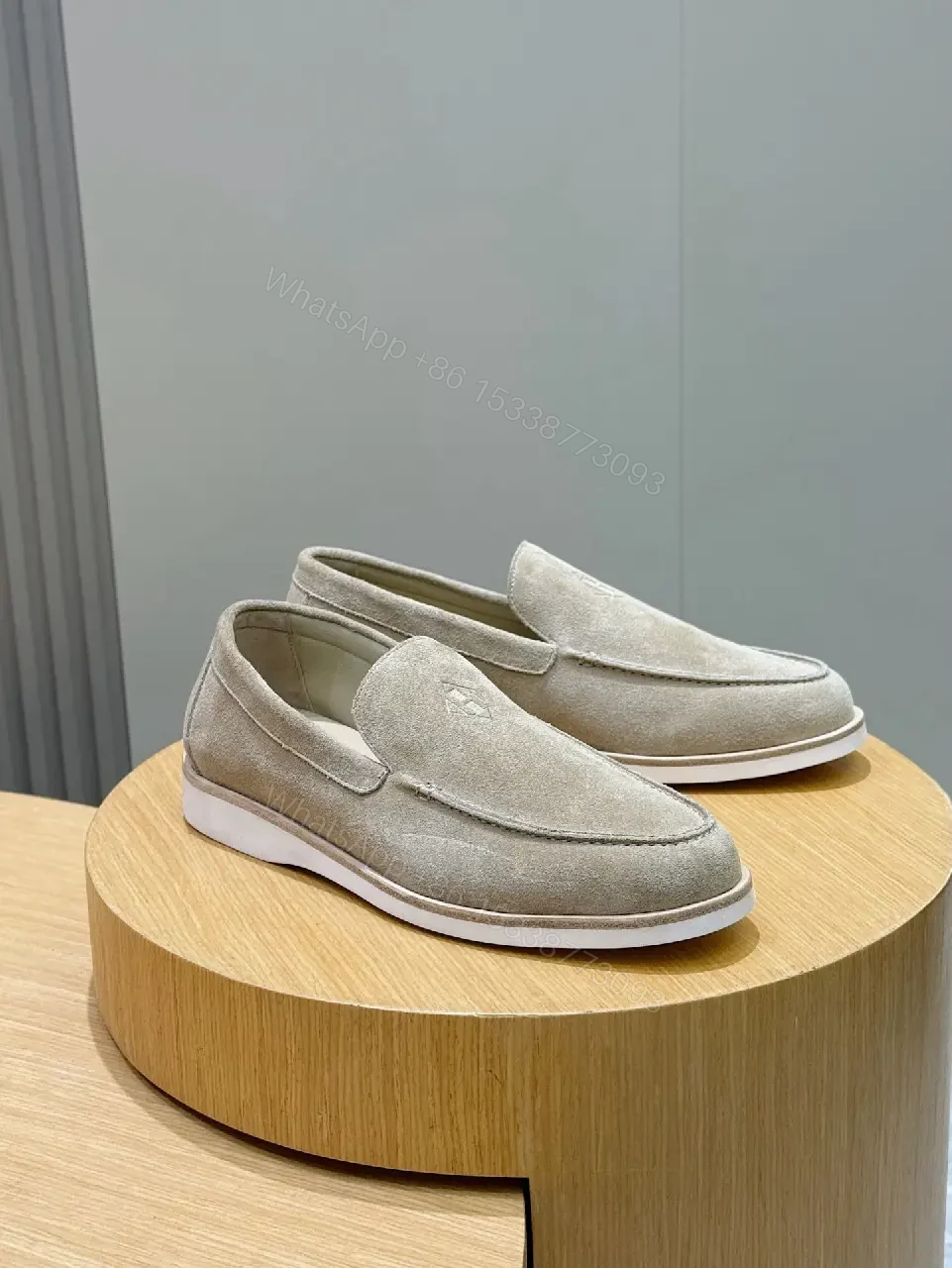 View 2 of Textured Suede High-Top Slip-Ons with Subtle Detailing