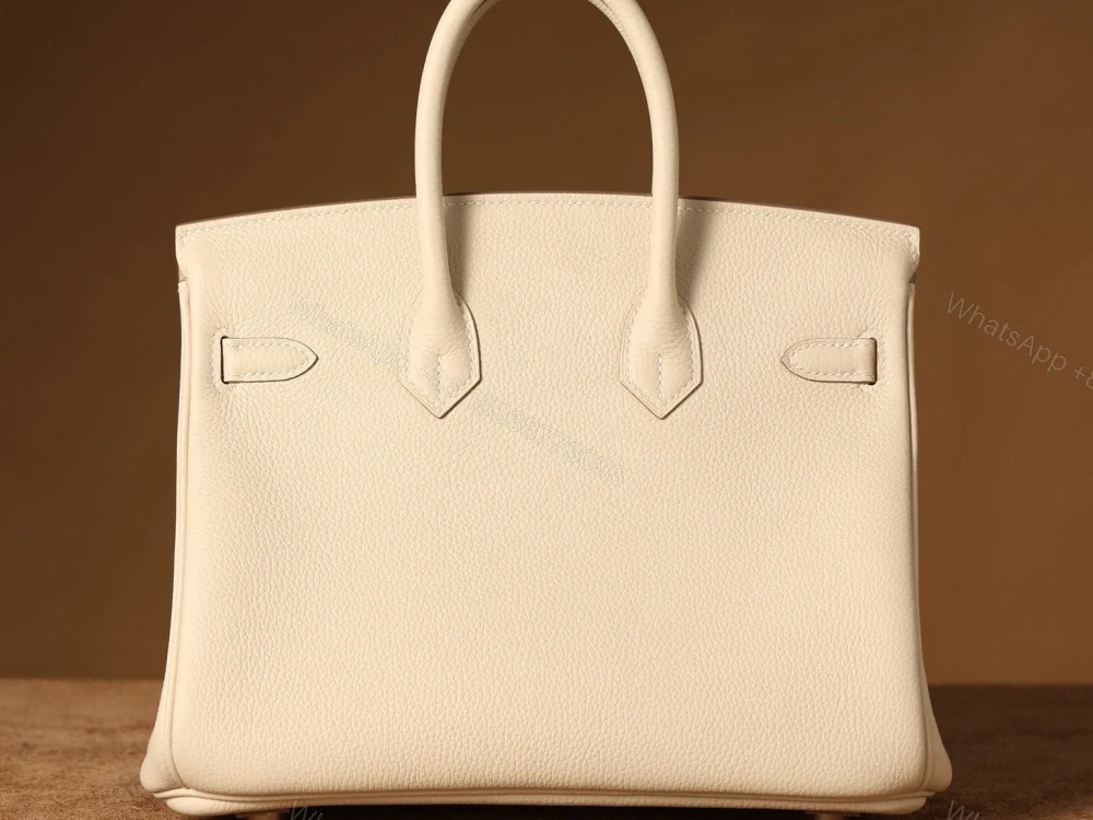 View 5 of 高仿HermesBirkin25柏金包獨家渠道奶昔白銀扣