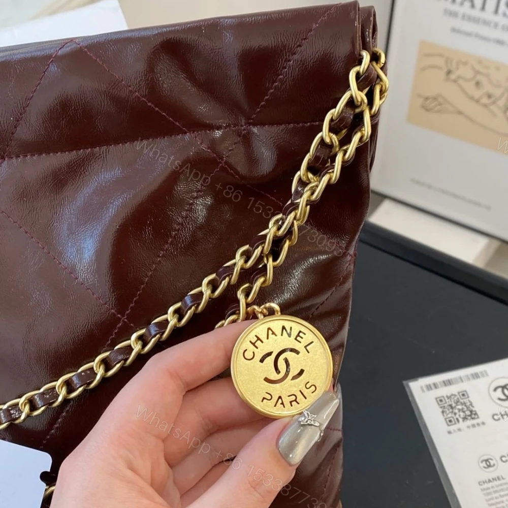 View 7 of Chanel 22 Large Handbag Dark Brown 41Cm