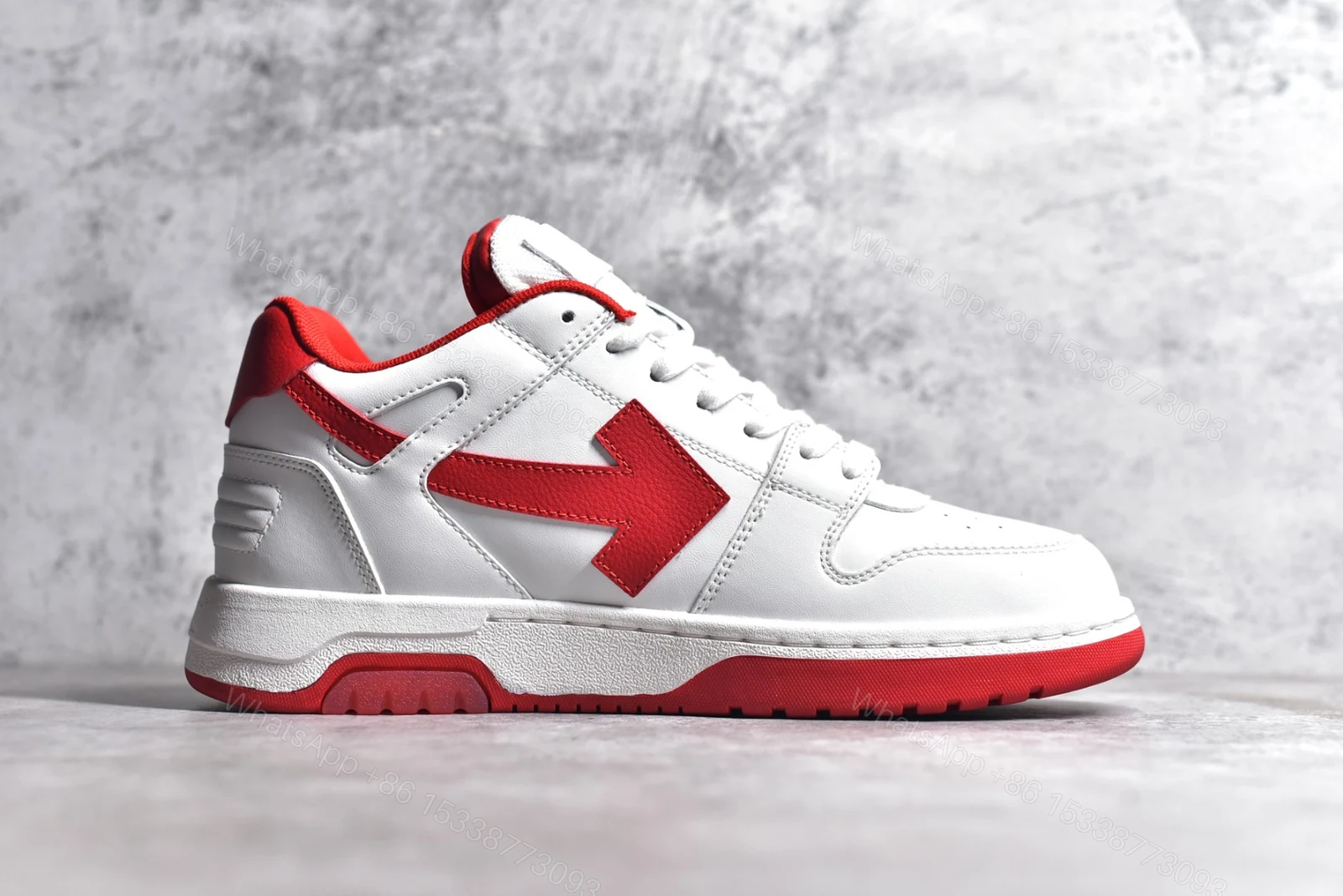 View 3 of OFF-WHITE Out Of Office White Red