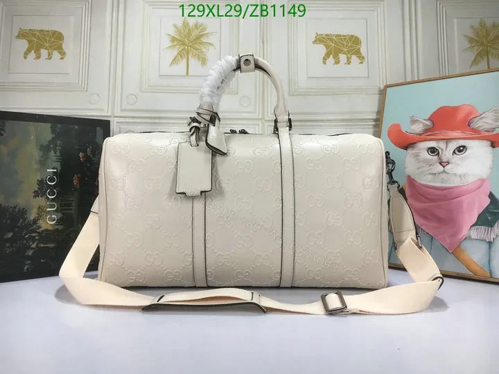 View 12 of Gucci Large Black Canvas Bag Knockoff Embossed with GG Logo VC73DZ