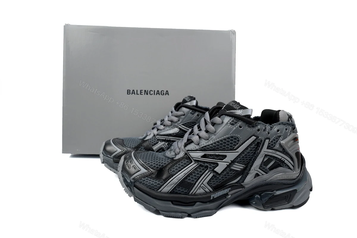 View 2 of Balenciaga Runner All Black Gray 677402 W3RB2 1515
