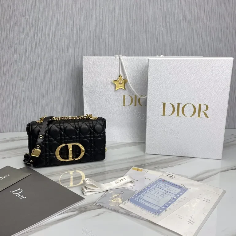 Lux Black Quilted Mini Bag with Gold Hardware — view 1