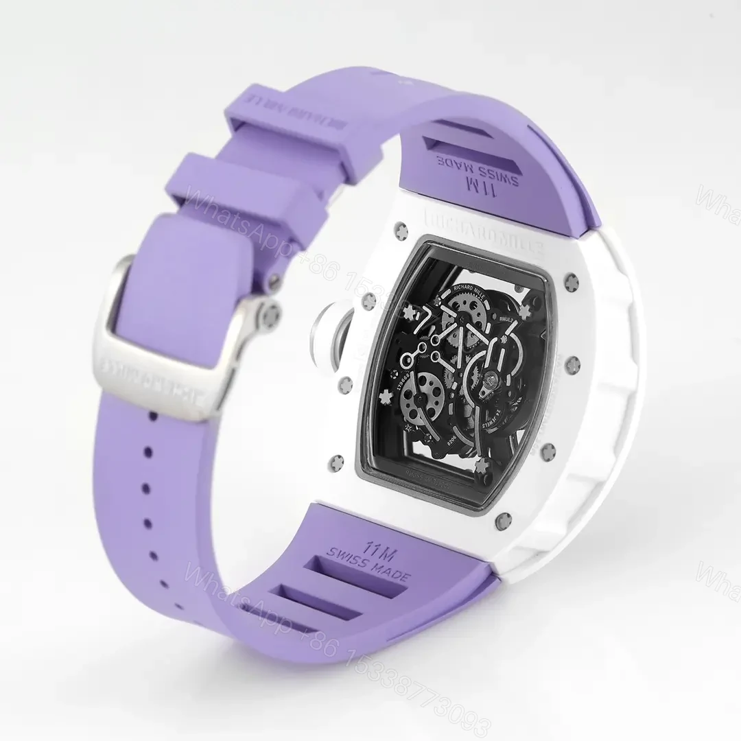 View 6 of APS Factory – KU+ KV-V5 White Ceramic Watch Purple Strap – KU+ KV-V5 Black Ceramic Watch Purple Strap
