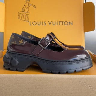 authentic Louis Vuitton Ruby flat Mary Jane loafers — view 1
