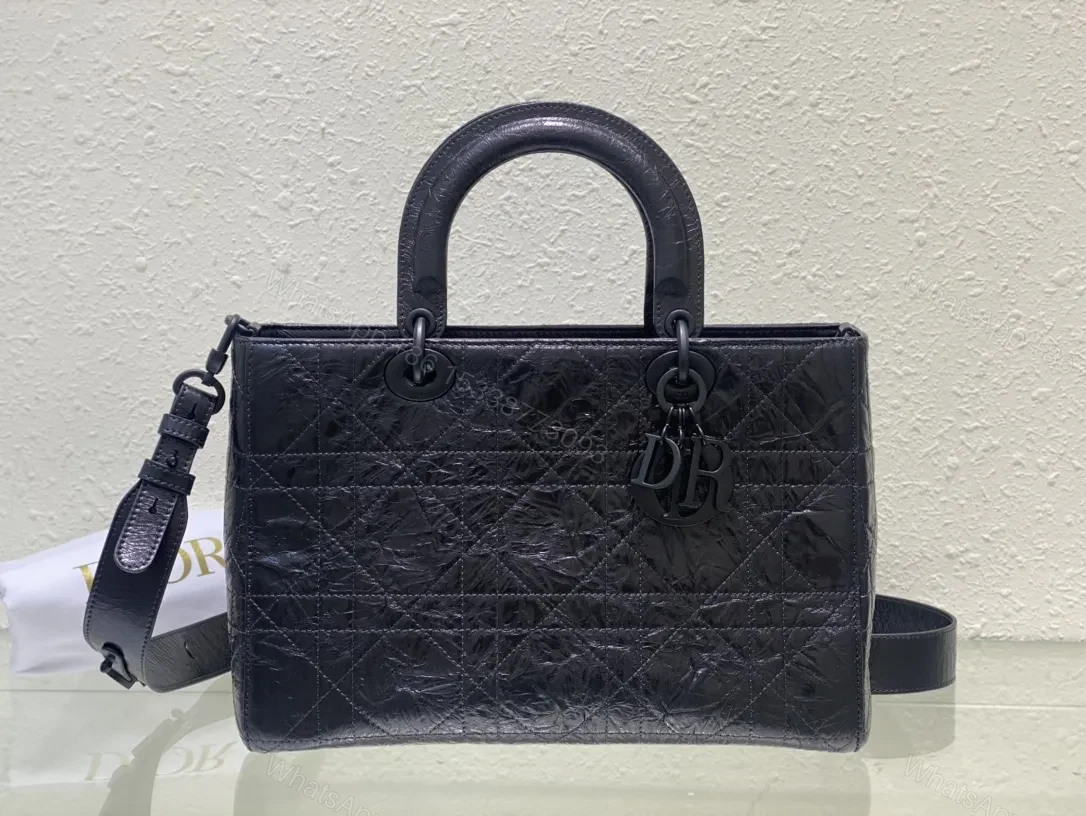 View 8 of Quilted Patent Handbag: Black, Top Handle, Crossbody, Luxe
