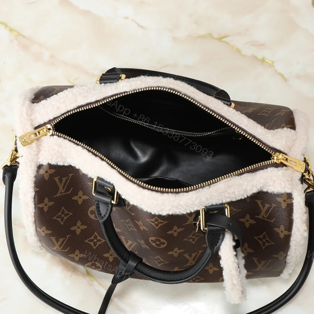 View 5 of Louis Vuitton Speedy Soft 30 Teddy Monogram Brown 30Cm M26326
