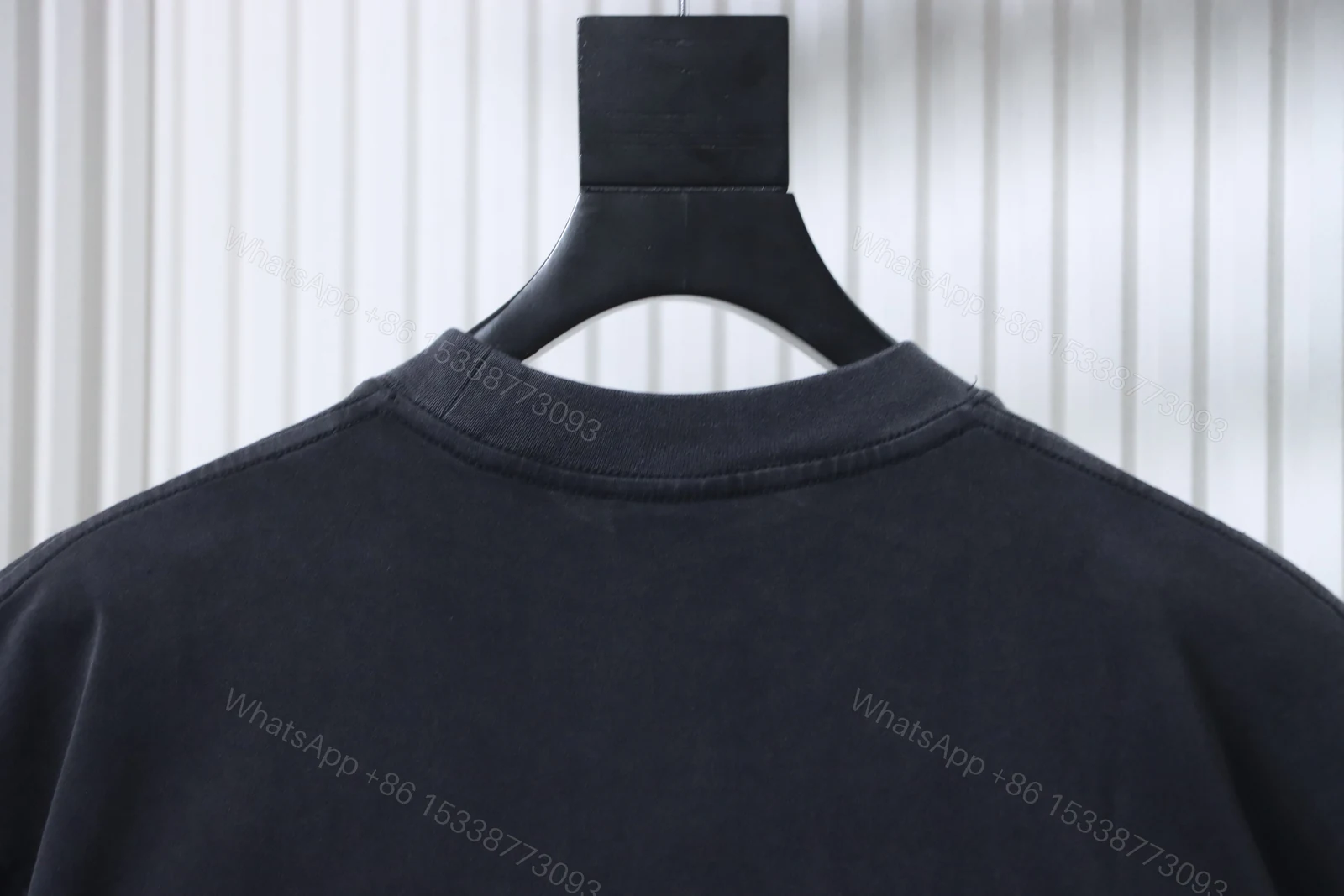 View 4 of Balenciaga Clothes Vintage Washed Short Sleeve T-shirt with Los Angeles Night Cityscape Print