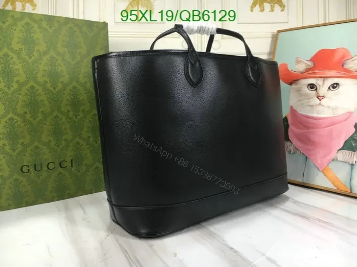 View 3 of Gucci Black Ophidia Medium Top Handle Bag QB6129 – Designer Inspired Elegance