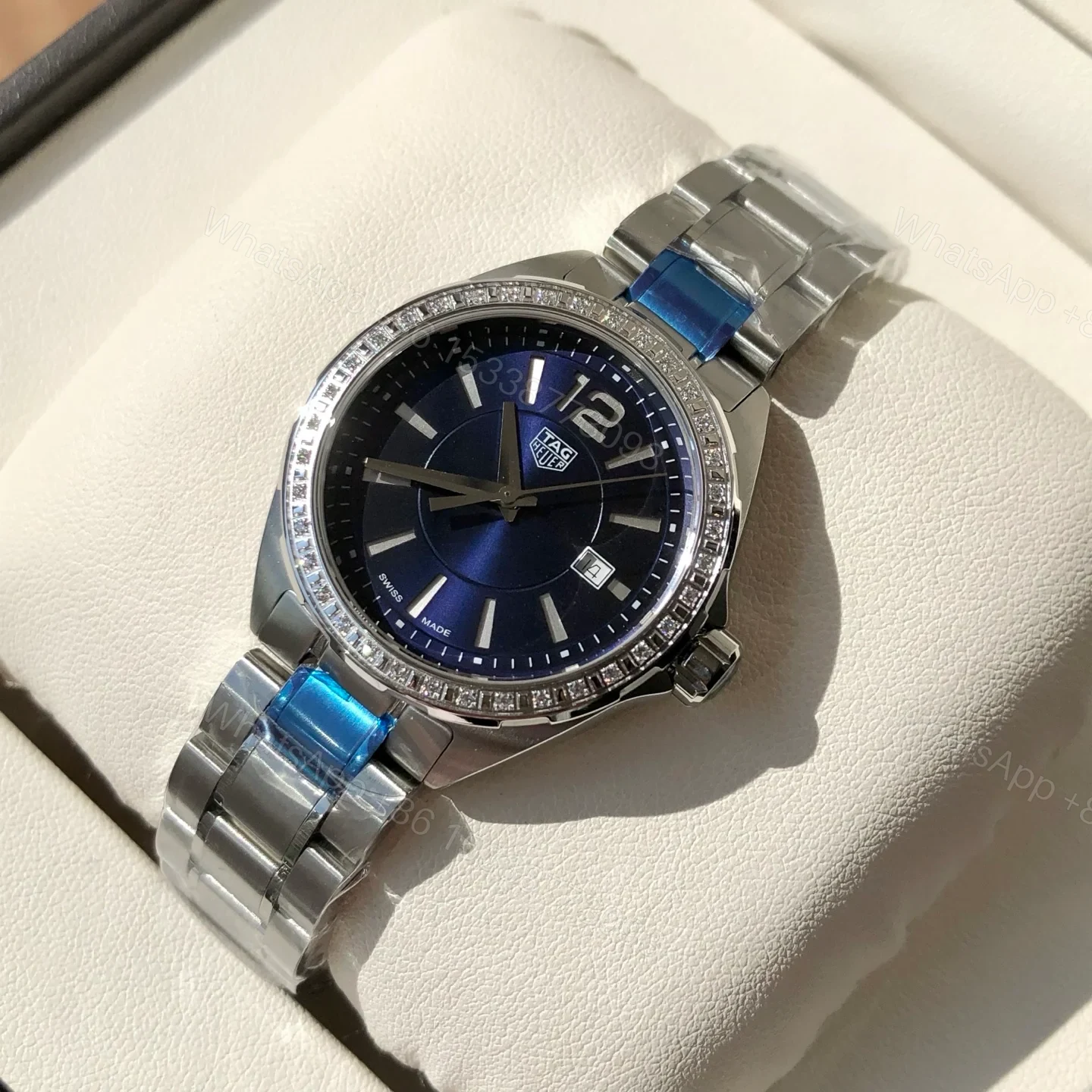 TAG Heuer Carrera Women’s Quartz Watch 32MM Deep Blue Dial Leather Strap Premium Edition TAG Heuer Carrera Women’s Quartz Watch 32MM Deep Blue Dial Leather Strap Premium Edition — view 1