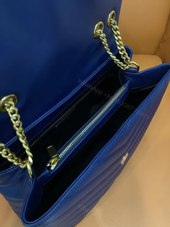 View 7 of Navy MatelassÃ© Loulou Shoulder Bag â€“ Day-to-Night Flex