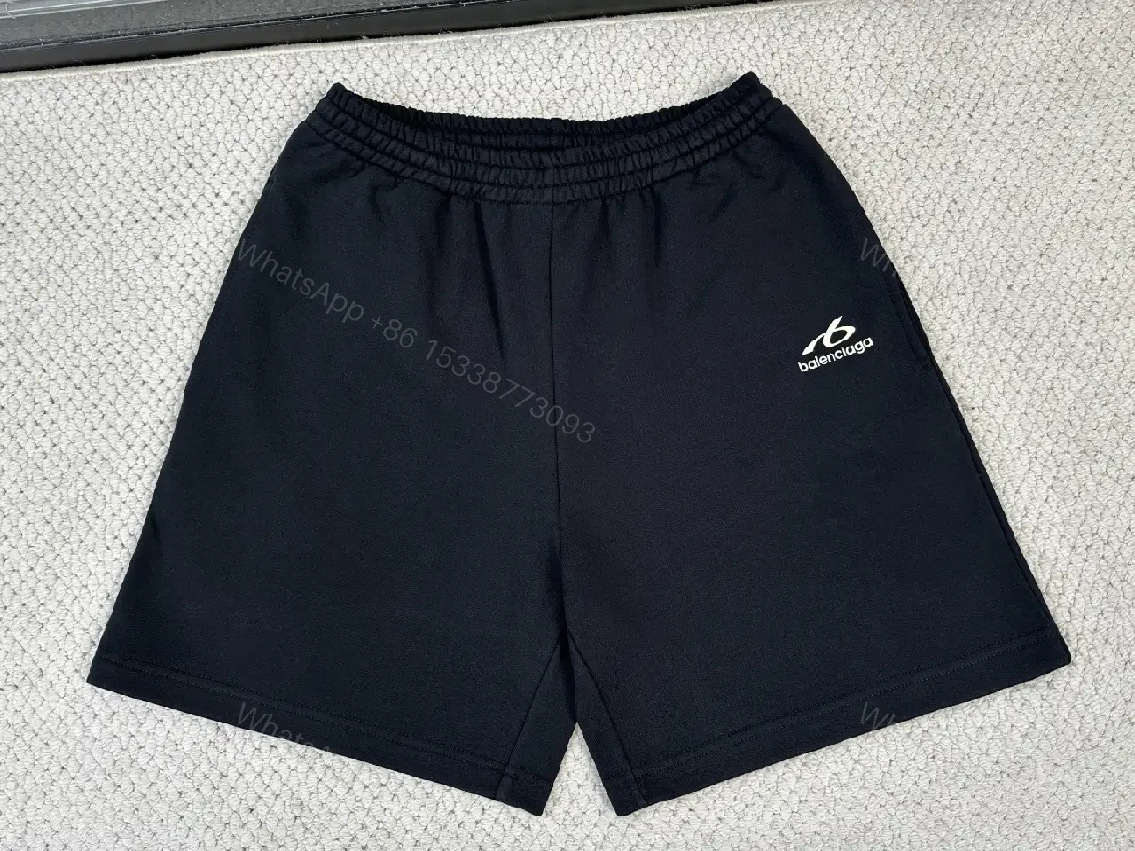 View 8 of Black Nylon / Balenciaga Logo / Sporty / Elastic Waistband / Shorts