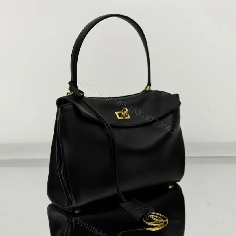 View 3 of 高仿Balenciaga*Rodeo系列V31000小牛皮手袋黑金小號免檢版