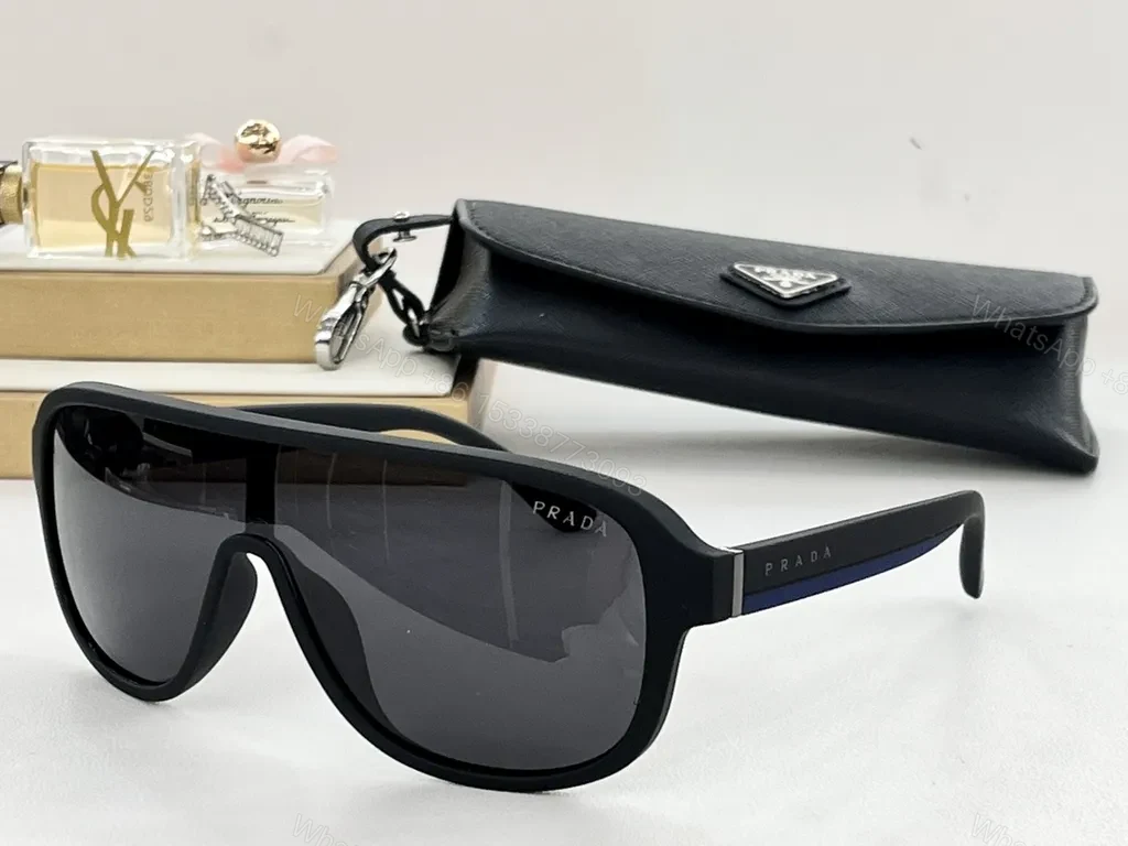 Black Acetate Shield Sunglasses â€“ Prada Modern Luxe — view 1