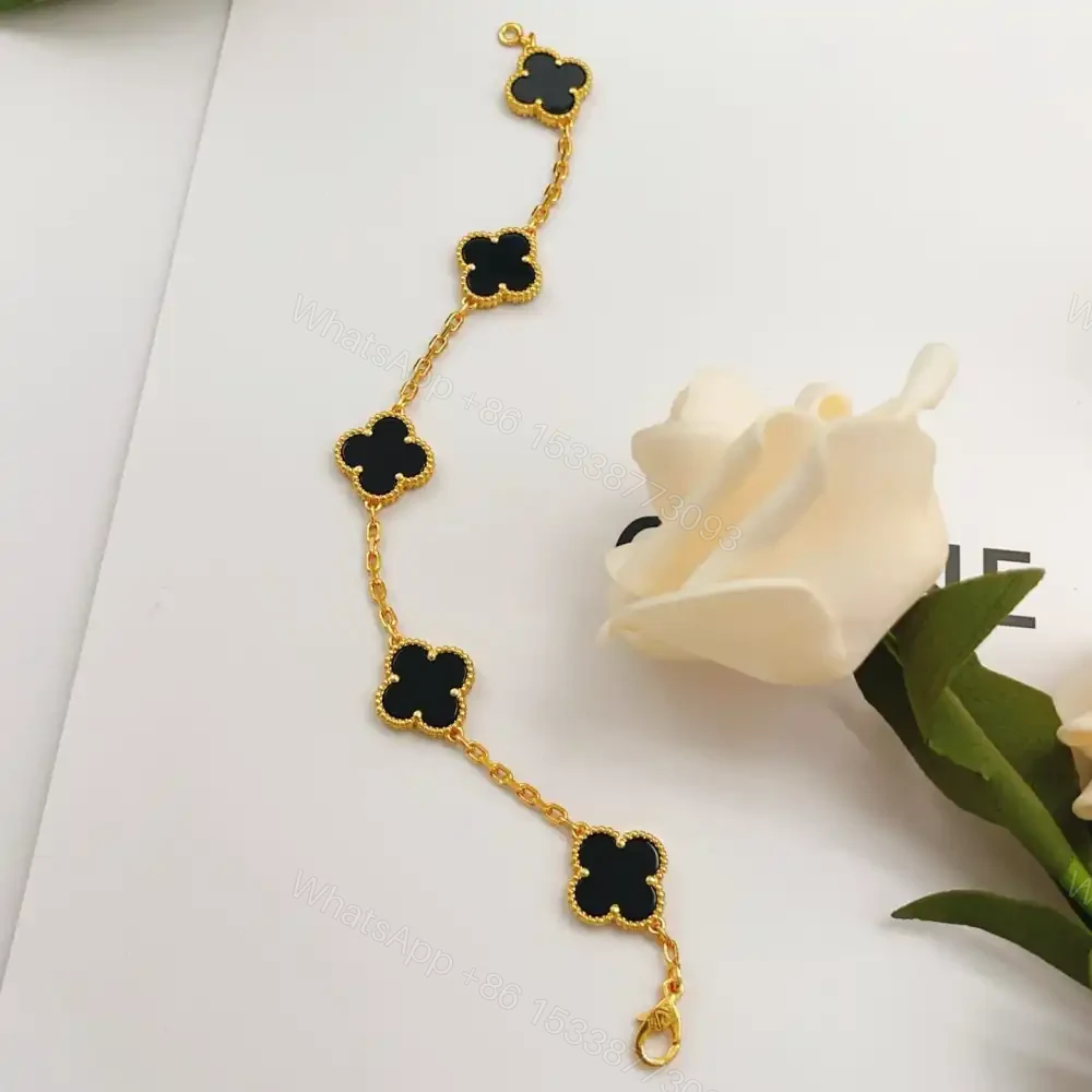 View 7 of 高仿首飾VanCleef&Arpels*RA41300黑瑪瑙黃金手鏈