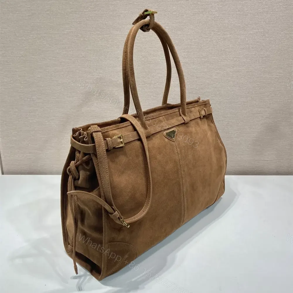 View 4 of 高仿Prada*Tote系列1BA439Nappa皮購物袋棕色大號免檢版