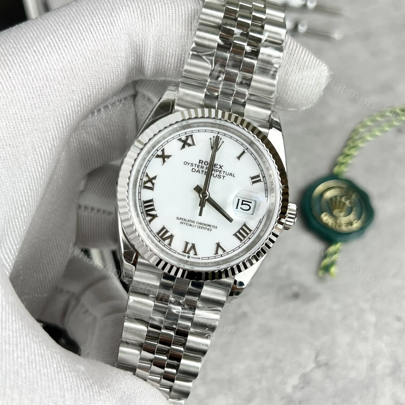 View 4 of Rolex Datejust White Roman Dial 126334-0024 41 mm