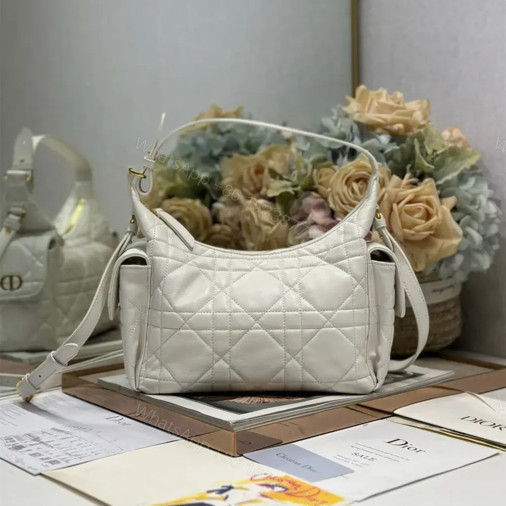 高仿Dior*D-Dream系列M632M030小羊皮單肩包中號白色免檢版 — view 1