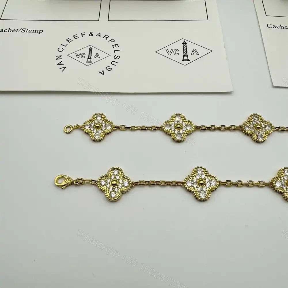 View 7 of 高仿首飾VanCleef&Arpels*RA41400五花滿鑽黃金手鏈