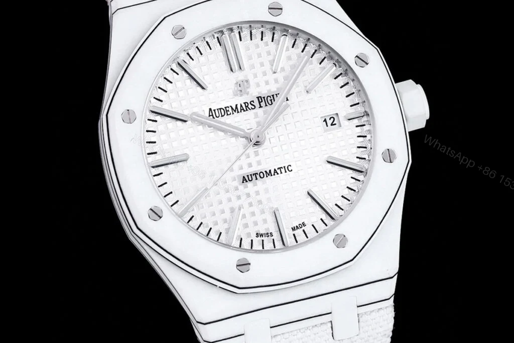 View 9 of Replica AP Royal Oak White Carbon White Dial 41mm