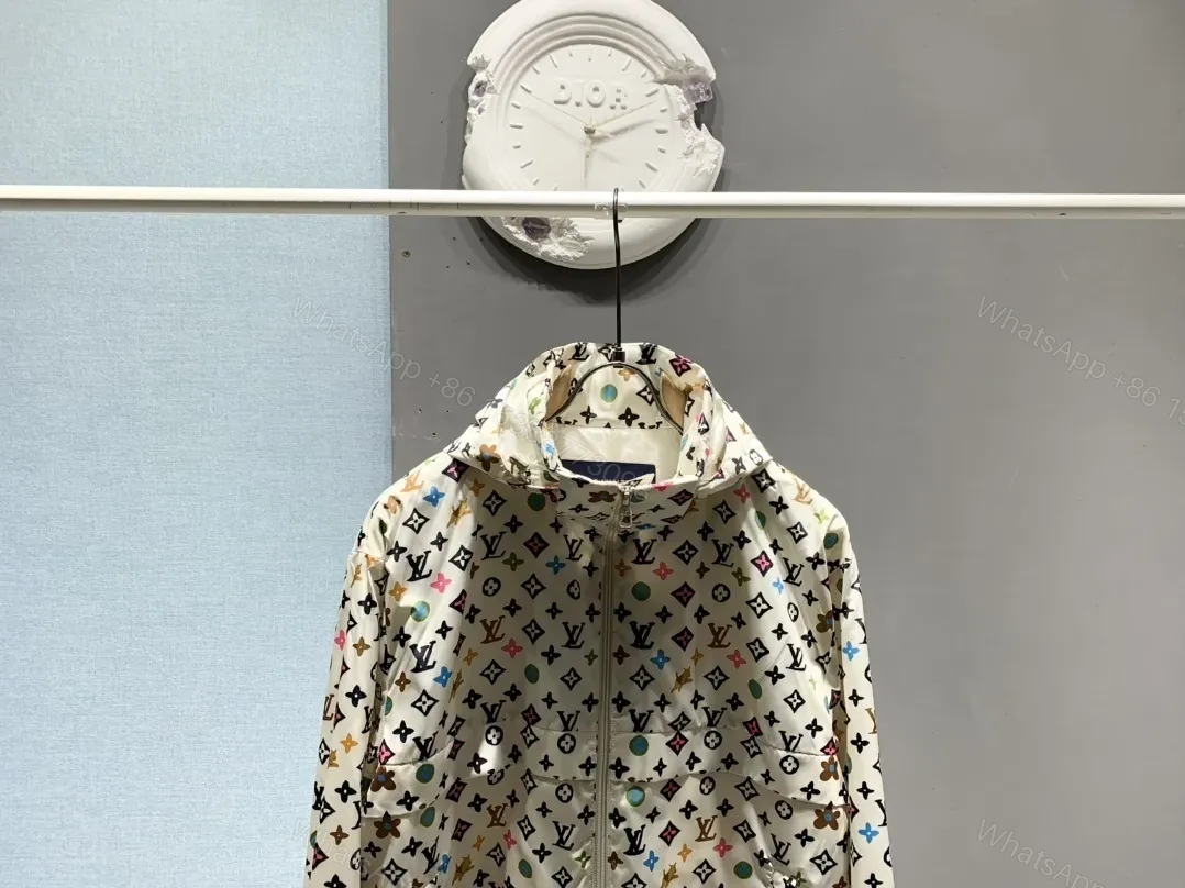 View 2 of Multi-Patterned Monogram Zip-Front Jacket - All-Season Style