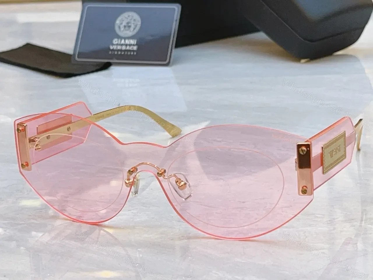 View 4 of Sculpted Round Sunglasses: Bold Hardware Luxe Eyewear