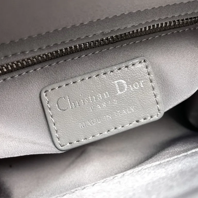 View 8 of Structured Chic Lattice Handbag: Compact Dior-Style Texture Bag