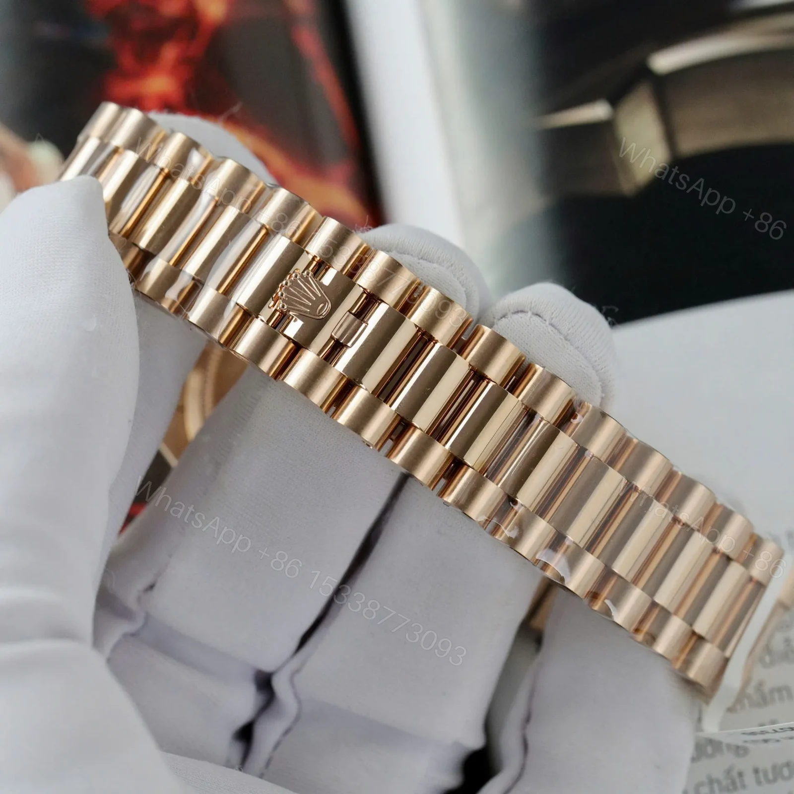 View 9 of Superclone Rolex Day-Date Turquoise Diamond Dial 128238-0071 36 mm