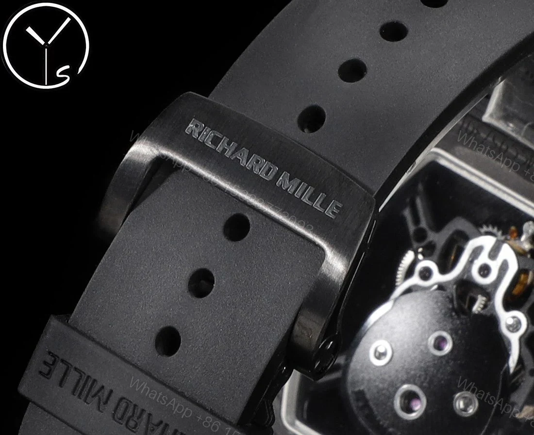 View 7 of Replica Richard Mille RM 052 Black Carbon Fiber Case Skeleton Skull Dial Men’s Luxury Watch