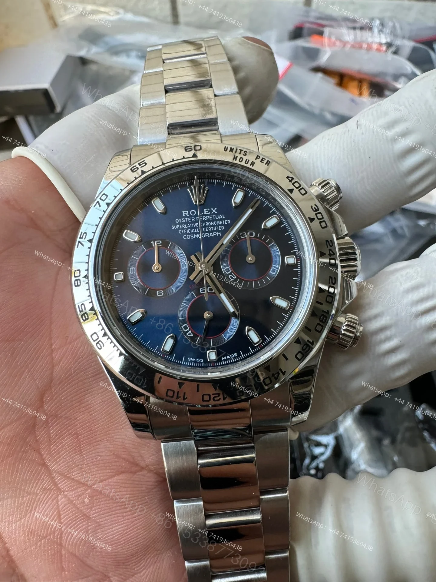 View 6 of Rolex Daytona 1:1 Replica – M116509-0071 Blue Dial Steel Case 4130 Super Clone Watch