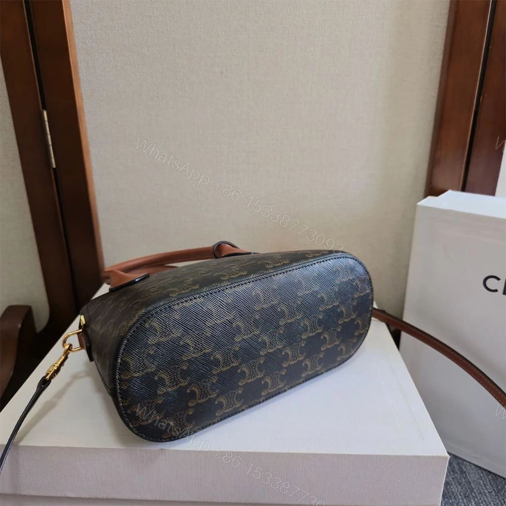 View 5 of Celine TEEN HONORINE BAG IN Triomphe Canvas and Calfskin