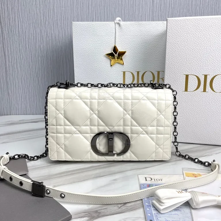 Ivory Quilted Leather Shoulder Bag - Signature Hardware Modern Elegance — view 1