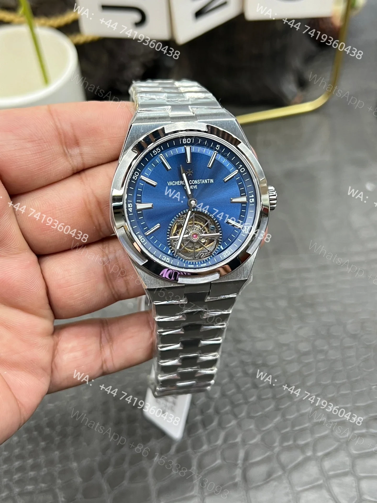 View 4 of Super Clone Vacheron Constantin Overseas Tourbillon 6000V/110A-B544 Watch – 42.5mm