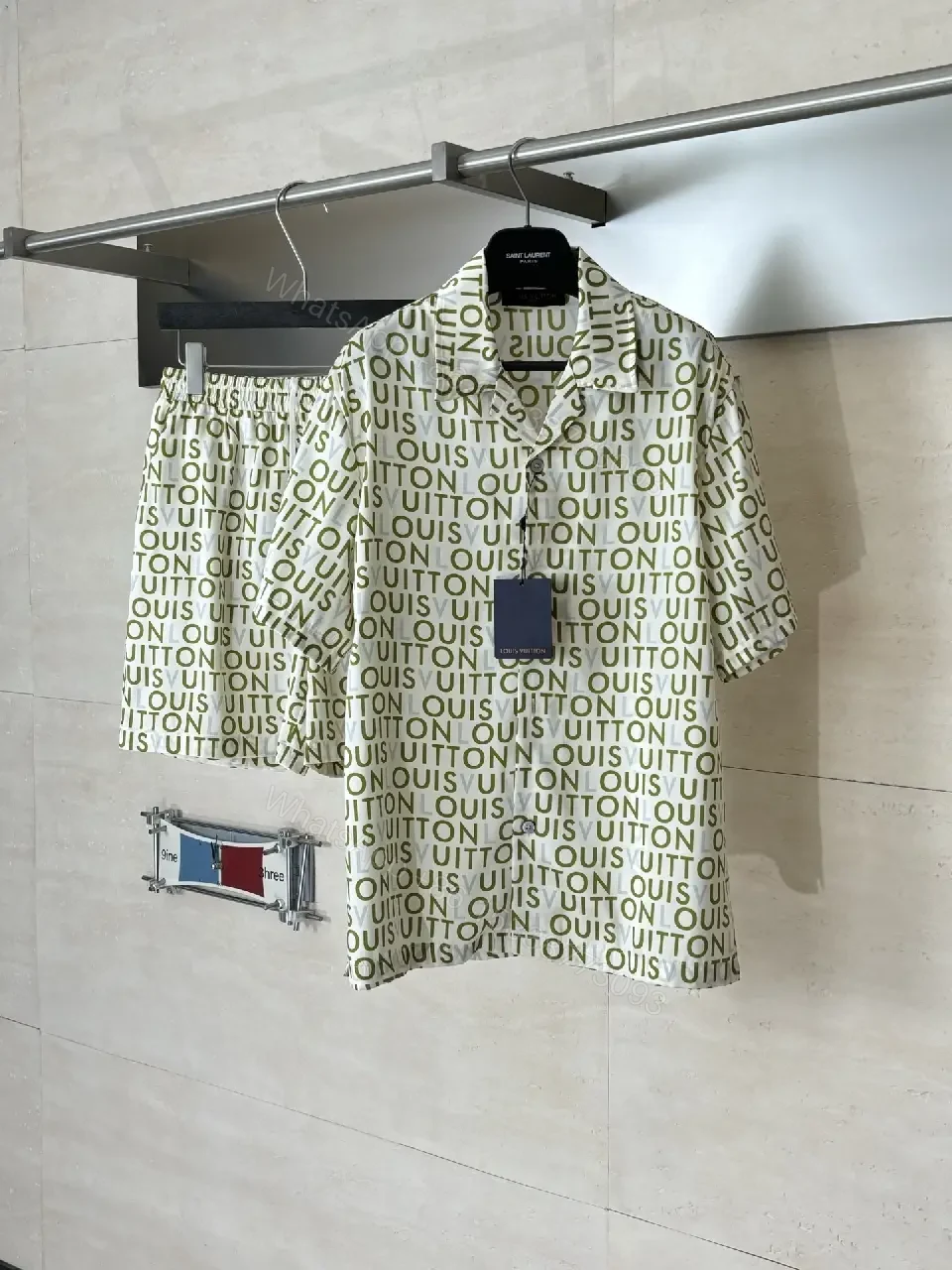 View 9 of Monogram Print Shirt Jacket: Lightweight, Polished, Versatile