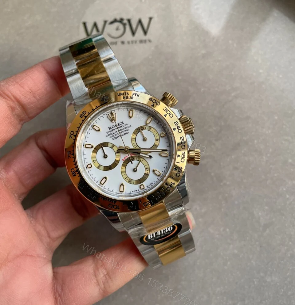 View 3 of BTF factory 1:1 Rolex Daytona 116523 SS 904L & Yellow Gold White Dial A4130
