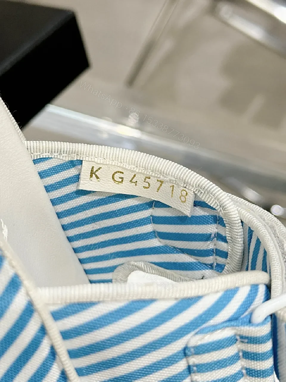 View 3 of Blue Striped Sandals: Casual Luxe Comfort