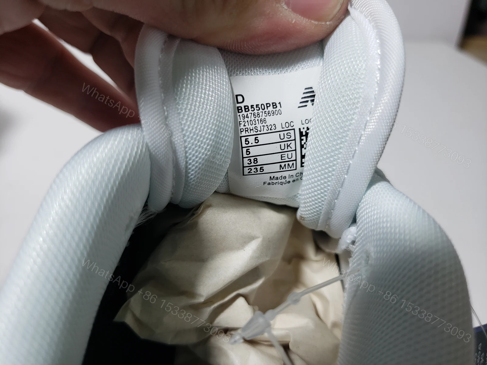 View 5 of New Balance 550 White Grey BB550PB/BB550PB1