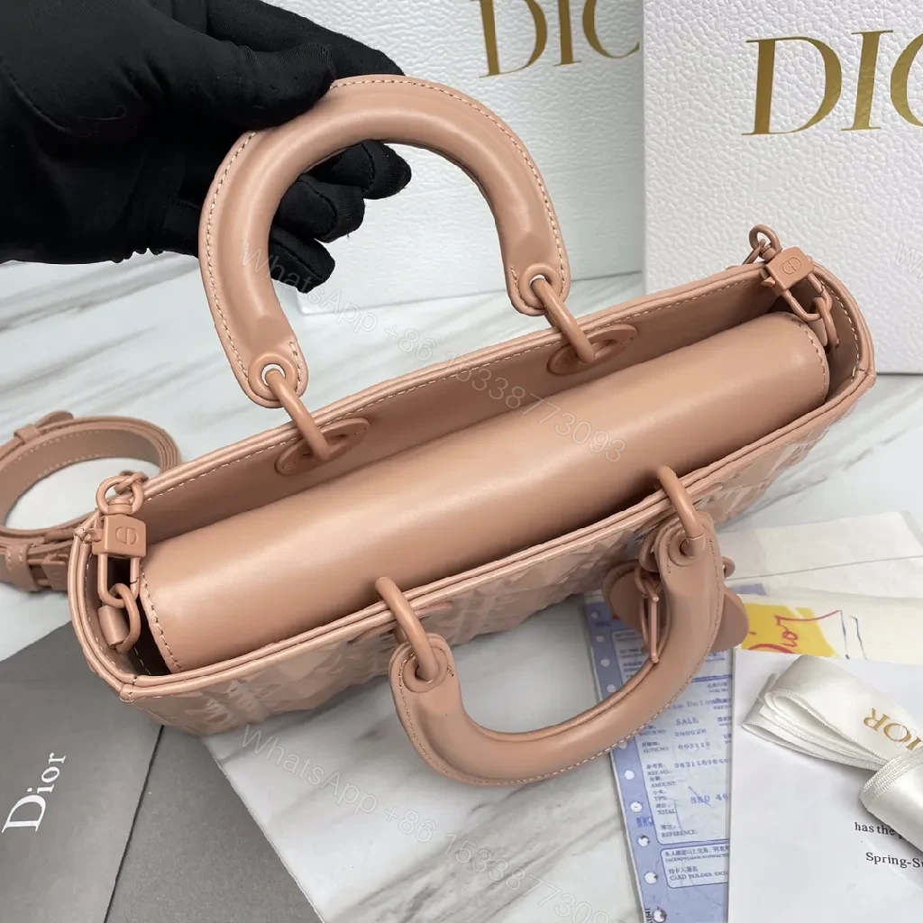 View 6 of Textured Pink Quilted Mini Bag: Elegant Everyday Luxury