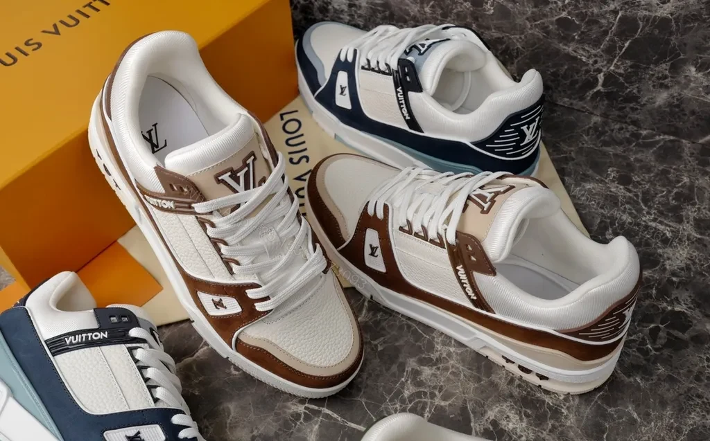 View 4 of Louis Vuittonâ€‘Inspired Leather & Suede High-Tops â€“ All-Day Comfort sneakers