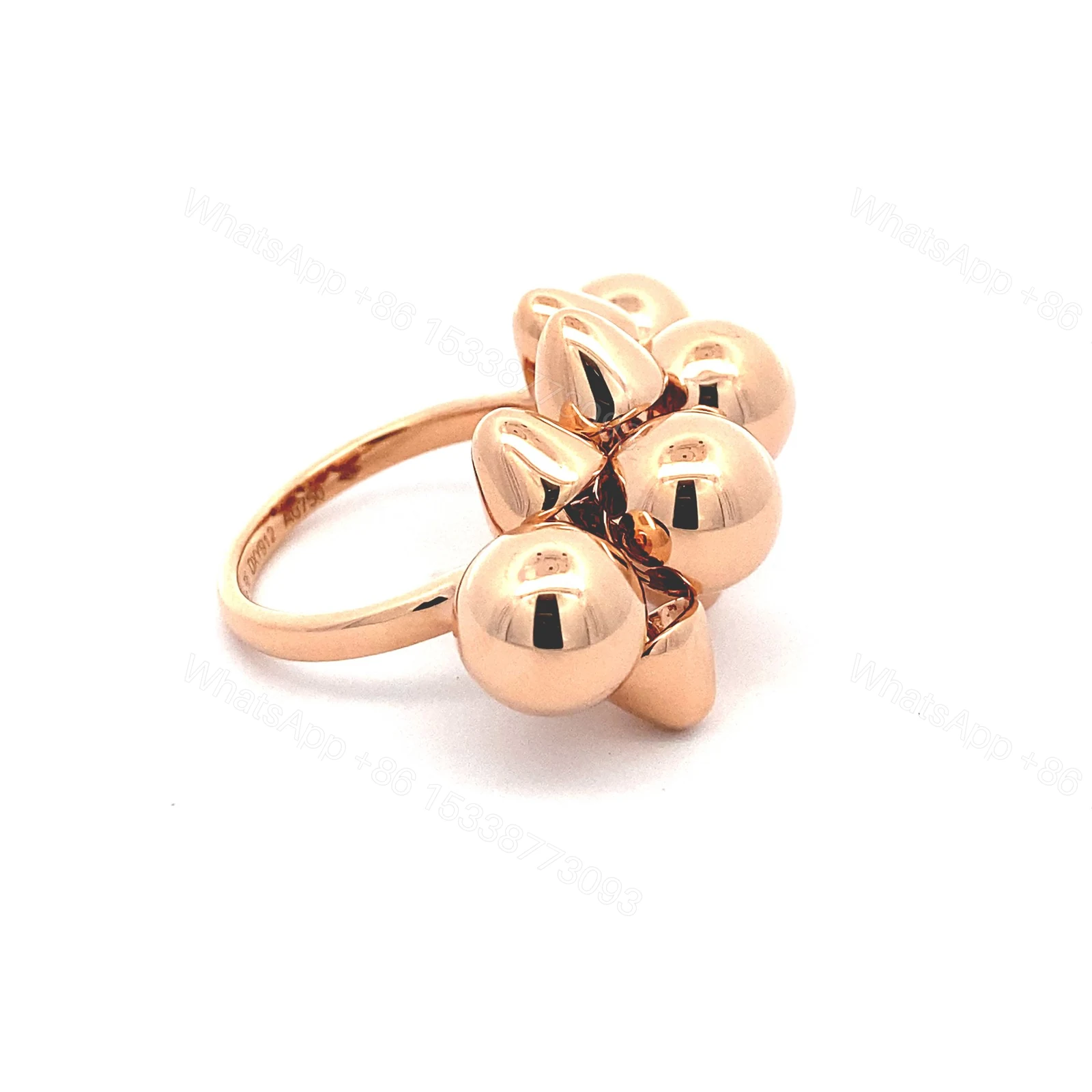 View 2 of Solid 18K Rose Gold Clash de Cartier Ring, XL Model