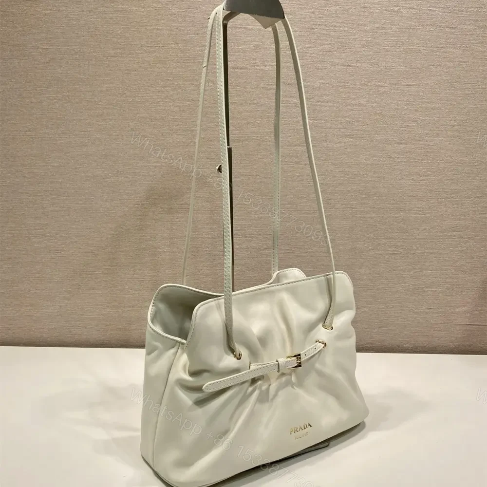View 3 of 高仿Prada*Dada系列1BG586小羊皮雲朵包白色小號免檢版