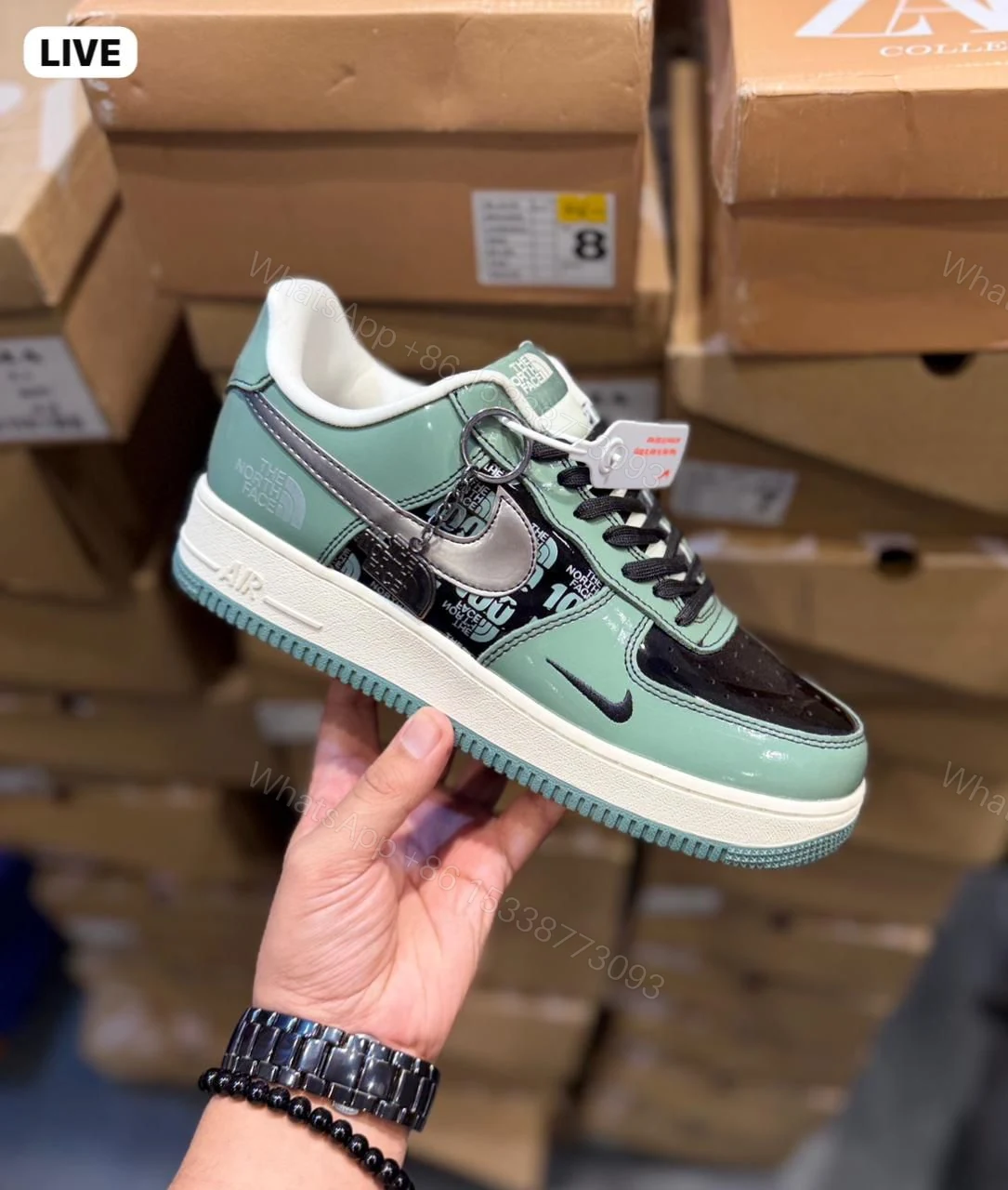 View 8 of Nike Air Force 1 Custom x The North Face First Copy Shoes — Men's | COD India
