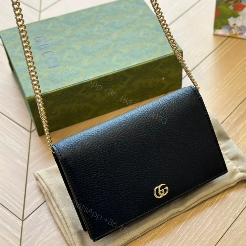 View 2 of Gucci GG Marmont Wallet On Chain Black 20Cm 497985 CAO0G 1000