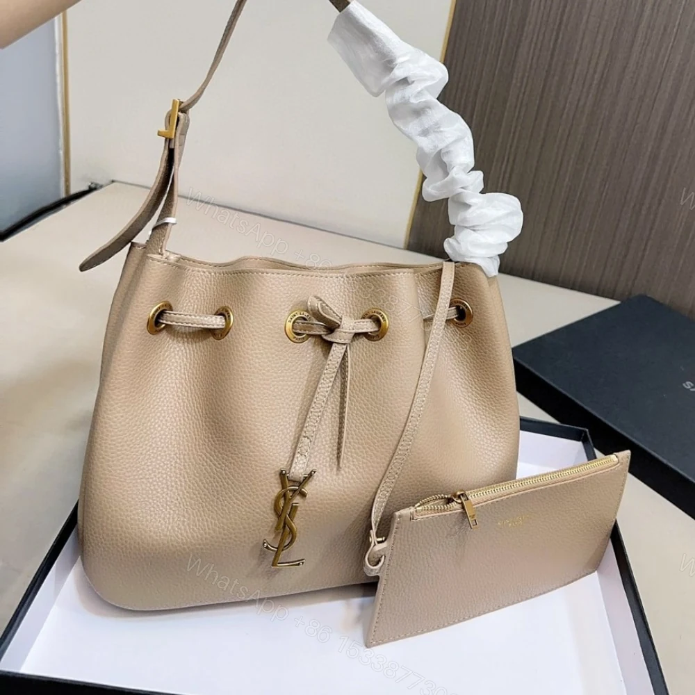 View 2 of Saint Laurent Paris VII Hobo Bag Beige 30Cm