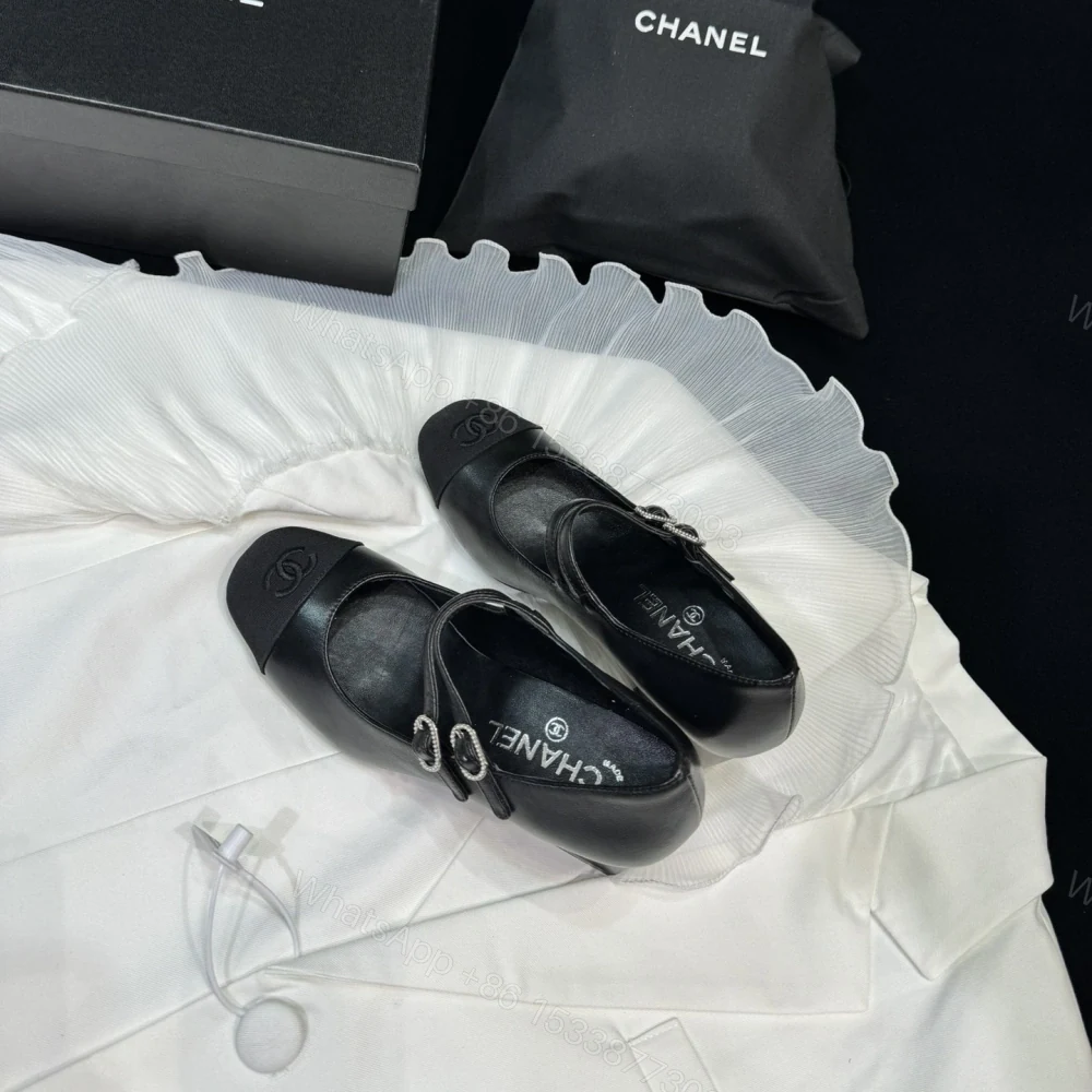 View 6 of 高仿Chanel*24S系列G45696C小羊皮瑪麗珍鞋黑色6CM免檢版