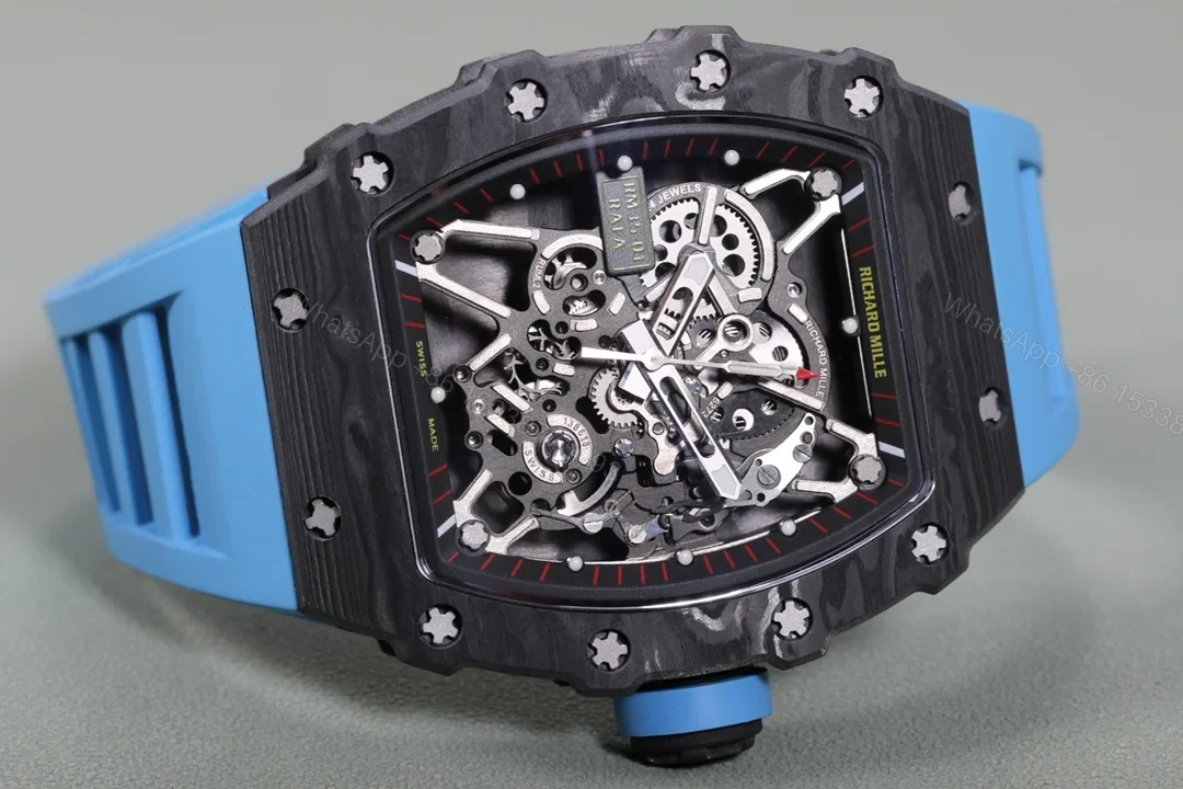View 5 of Richard Mille RM35-01 NTPT Carbon Fiber RMUL3 White Gemstone Suspension Watch RM35-CARBON-WGS3