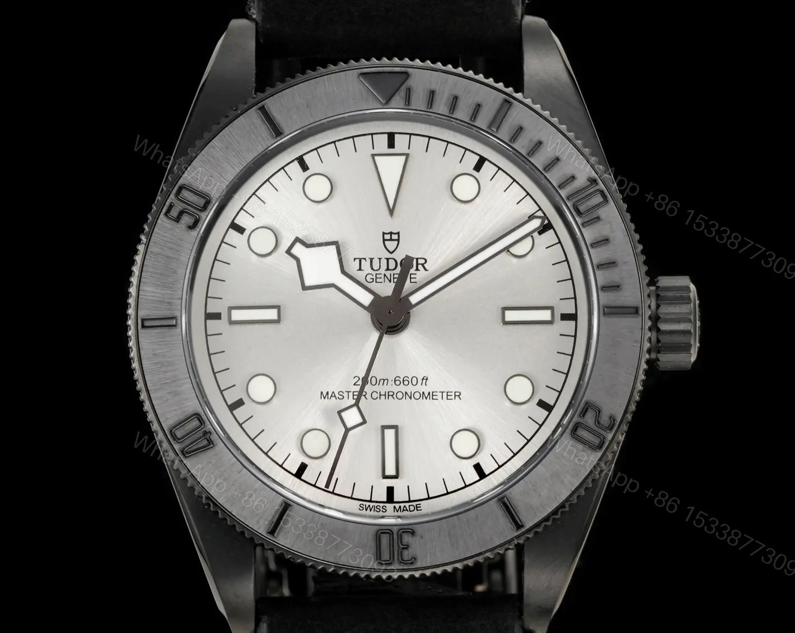 View 2 of Tudor White Warrior 41mm White Dial Black Leather Strap Watch TUDOR-WARRIOR-41-WHT-BLK-LEATHER