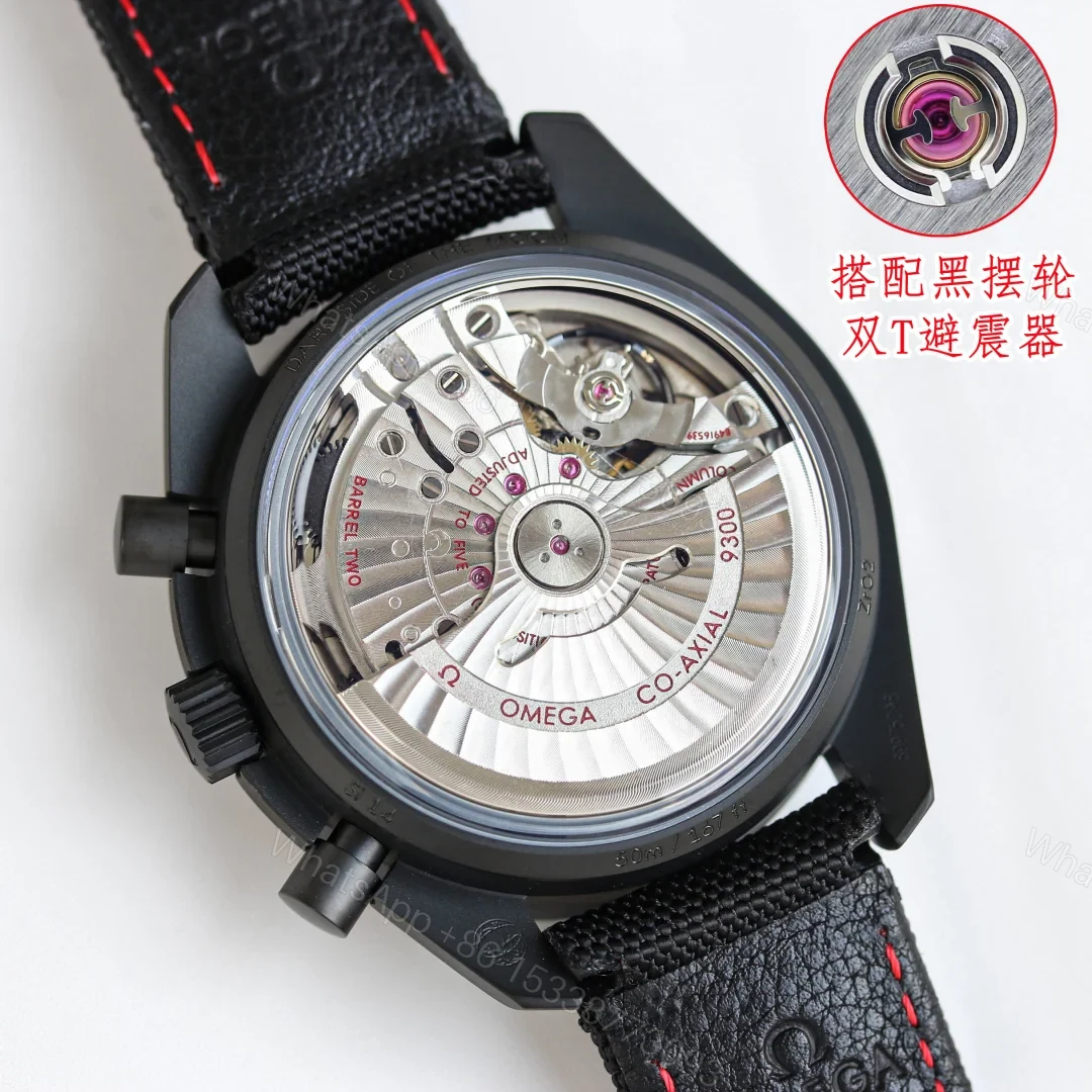 View 8 of Omega Speedmaster Moonwatch Co-Axial Master Chronometer Dark Side of the Moon Black Black Fabric 310.92.44.51.01.003