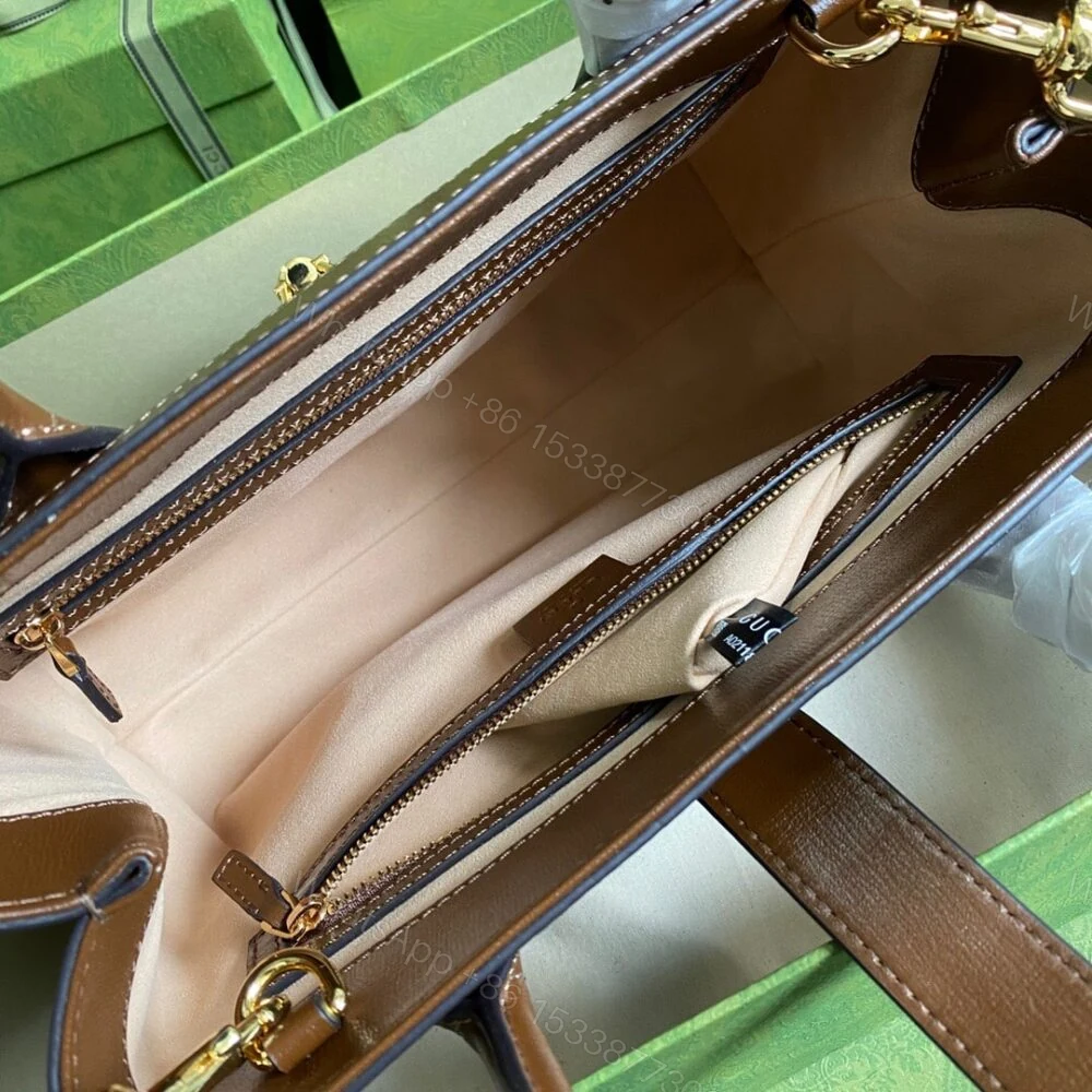 View 4 of Gucci Jackie 1961 Medium Tote Bag Brown 30Cm