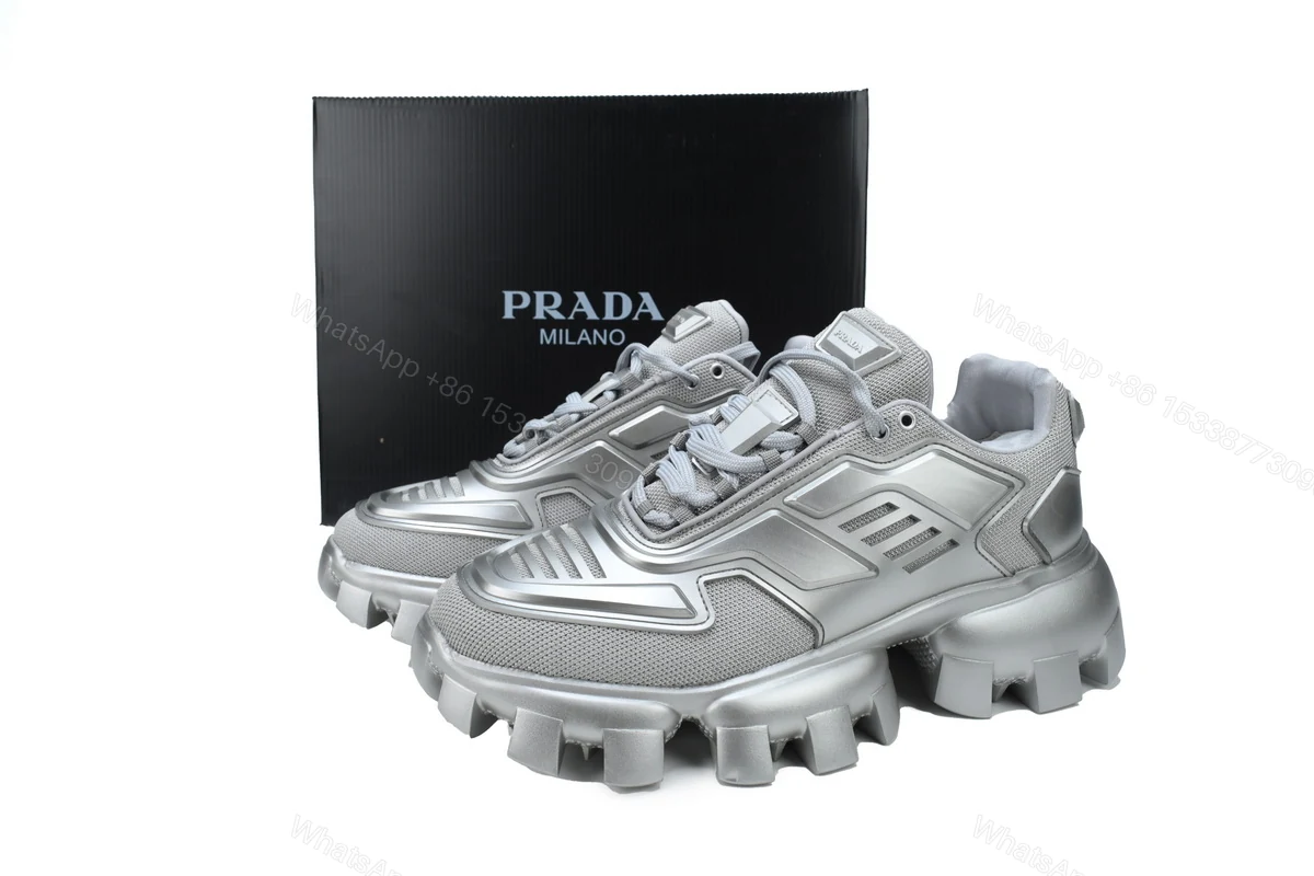 View 2 of Prada Sneakers Silvery